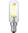 Ampoule LED tube E14 4W dimmable - 8,5cm, filament, 2500K, verre clair