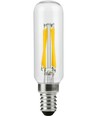 Ampoule LED tube E14 4W dimmable - 9,5cm, filament, 2700K, verre clair
