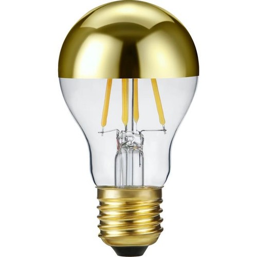 Ampoule LED E27 4W dimmable - Calotte dorée, A55, 2500K