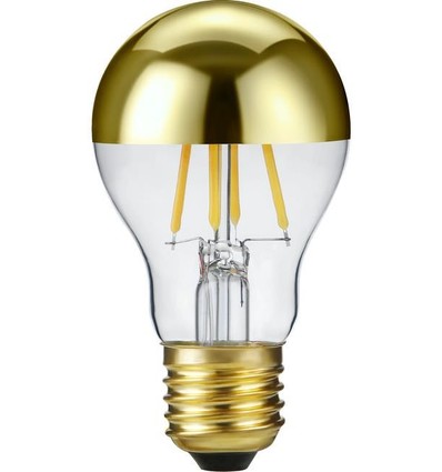 Ampoule LED E27 4W dimmable - Calotte dorée, A55, 2500K