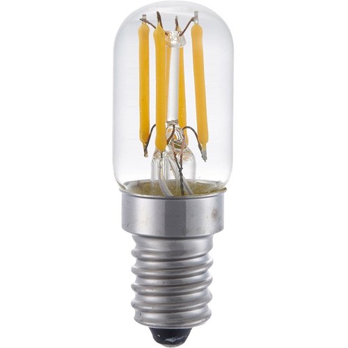 Ampoule LED tube E14 3W dimmable - 5,5cm, filament, 2500K, verre clair