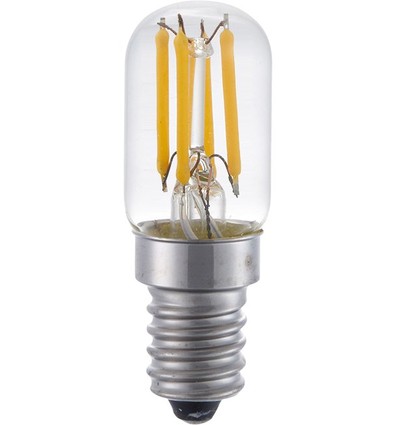 Ampoule LED tube E14 3W dimmable - 5,5cm, filament, 2500K, verre clair