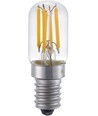 Ampoule LED tube E14 3W dimmable - 5,5cm, filament, 2500K, verre clair