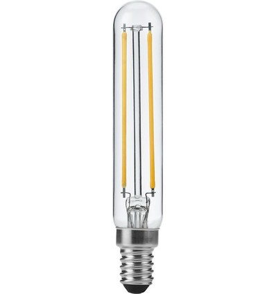 Ampoule LED tube E14 4W dimmable - 11,5cm, filament, 2500K, verre clair