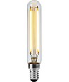 Ampoule LED tube E14 4W dimmable - 11,5cm, filament, 2500K, verre clair