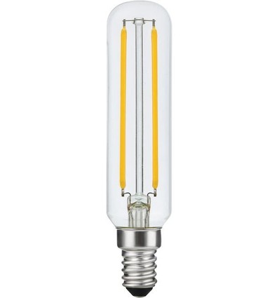 Ampoule LED tube E14 4W dimmable - 11,5cm, 2200K, filament, verre clair