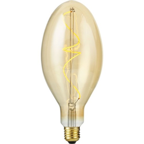 Ampoule LED E27 4W dimmable - Big Flex Ellipse, 200lm, 2000K, verre doré, filament