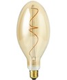 Ampoule LED E27 4W dimmable - Big Flex Ellipse, 200lm, 2000K, verre doré, filament
