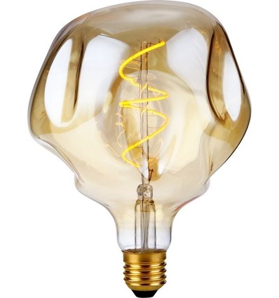 Ampoule LED E27 4W XL Flex Mystery - G125, dimmable, 2000K, verre doré, filament