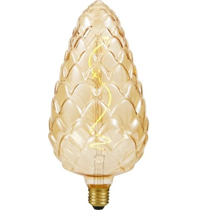 Ampoule filament E27 4W XXL Flex Pine-Cone - 200lm, verre doré, dimmable, 2000K