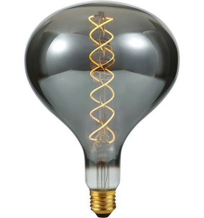 Ampoule LED XXL E27 6W dimmable - R160, 180lm, Verre fumé, 2200K, Filament flexible