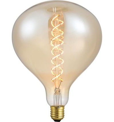 Ampoule filament E27 6W XXL Flex R160 - 350lm, dimmable, verre doré, 2000K