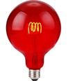 Ampoule LED filament E27 4W dimmable - G125, Flex Globe, Rouge, 60lm
