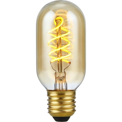 Ampoule LED E27 5W dimmable - Filament Flex DH Tube, 2000K, verre doré, 300lm