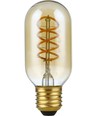 Ampoule LED E27 5W dimmable - Filament Flex DH Tube, 2000K, verre doré, 300lm