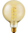 Ampoule LED filament E27 4W dimmable - G125 Flex Globe, 200lm, 2000K, verre doré