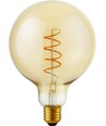 Ampoule LED filament E27 4W dimmable - G125 Flex Globe, 200lm, 2000K, verre doré
