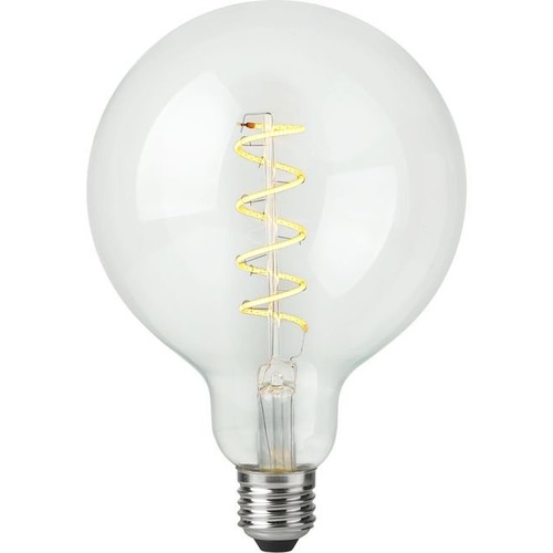 Ampoule LED filament E27 4W dimmable - G125, Flex Globe, 2200K, 250lm, verre clair