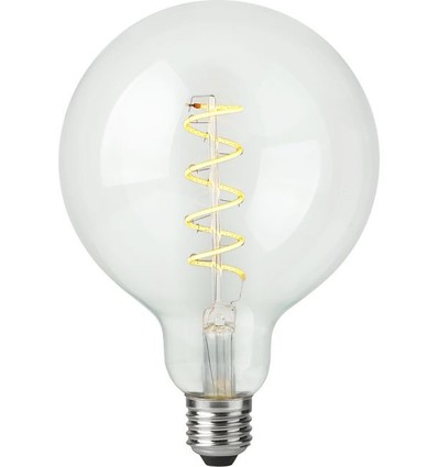 Ampoule LED filament E27 4W dimmable - G125, Flex Globe, 2200K, 250lm, verre clair