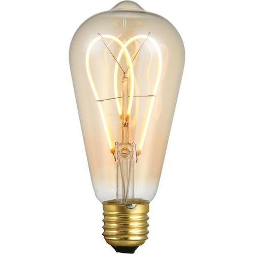 Ampoule LED E27 5W dimmable - ST64 Rustika, Flex Double Loop, 2000K, verre doré