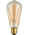 Ampoule LED E27 5W dimmable - ST64 Rustika, Flex Double Loop, 2000K, verre doré