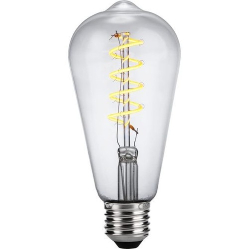 Ampoule LED E27 4W dimmable Rustika - ST64, Filament flexible, 2200K, verre clair
