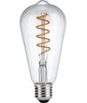 Ampoule LED E27 4W dimmable Rustika - ST64, Filament flexible, 2200K, verre clair
