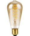 Ampoule LED E27 4W dimmable - ST64 Rustika, filament flexible, 200lm, verre doré, 2000K