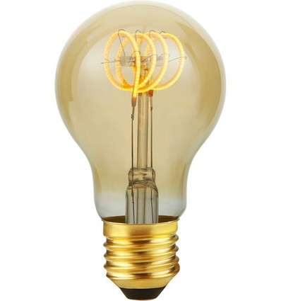 Ampoule LED filament E27 4W dimmable - A60, Flex, Gold, 2000K, 210lm