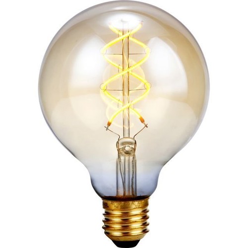 Ampoule LED E27 5W dimmable - G95, Gold, Flex Double Helix, 2000K, 300lm