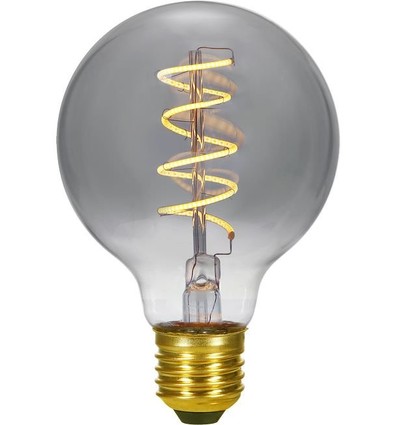Ampoule LED globe E27 4,5W dimmable - G95, verre fumé, 2200K