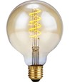 Ampoule LED filament E27 4W dimmable - G95, Flex Globe, 200lm, 2000K, verre doré