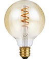Ampoule LED filament E27 4W dimmable - G95, Flex Globe, 200lm, 2000K, verre doré