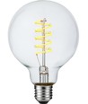Ampoule LED E27 4,5W dimmable - G95, Filament flexible, 2200K, verre clair