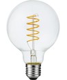 Ampoule LED E27 4,5W dimmable - G95, Filament flexible, 2200K, verre clair