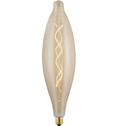 Ampoule filament flexible E27 4W XXL - 44cm, 2000K, verre doré, dimmable