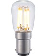 Ampoule LED filament BA15d 3W dimmable - 2500K, clair, 5,6cm, 210lm