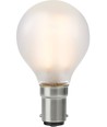 Ampoule LED sphérique Ba15d 4W dimmable - G45, filament, verre dépoli, 2500K