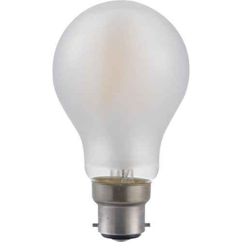 Ampoule LED BA22d 5,5W dimmable - A60, filament, verre dépoli, 2500K