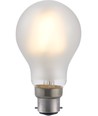 Ampoule LED BA22d 5,5W dimmable - A60, filament, verre dépoli, 2500K