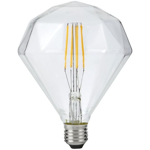 Ampoule LED filament E27 5W dimmable - Diamond, 2500K, clair, 450lm