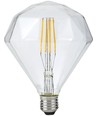 Ampoule LED filament E27 5W dimmable - Diamond, 2500K, clair, 450lm