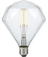 Ampoule LED filament E27 5W dimmable - Diamond, 2500K, clair, 450lm