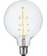 Ampoule LED globe E27 6,5W dimmable - G125, 500lm, 2200K, filament, verre clair