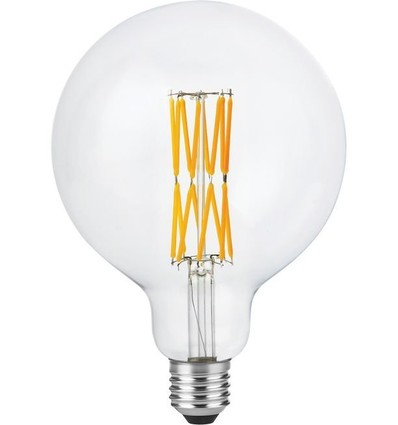 Ampoule LED filament E27 8,5W dimmable - G125, 800lm, Double Globe, 2200K, verre clair