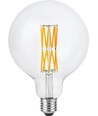 Ampoule LED filament E27 8,5W dimmable - G125, 800lm, Double Globe, 2200K, verre clair