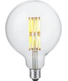 Ampoule LED filament E27 8,5W dimmable - G125, 800lm, Double Globe, 2200K, verre clair
