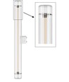 Ampoule LED S14d 2,8W dimmable - T30, 2200K, filament, verre clair, 150lm