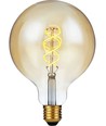 Ampoule LED E27 5W dimmable 3 niveaux - G125, Filament Flex, 2200K, verre doré