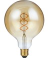 Ampoule LED E27 5W dimmable 3 niveaux - G125, Filament Flex, 2200K, verre doré